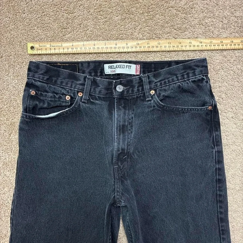 Levi's 550 Relaxed Fit Washed Black Jeans Size 33x34 Baggy Skater Grunge Western